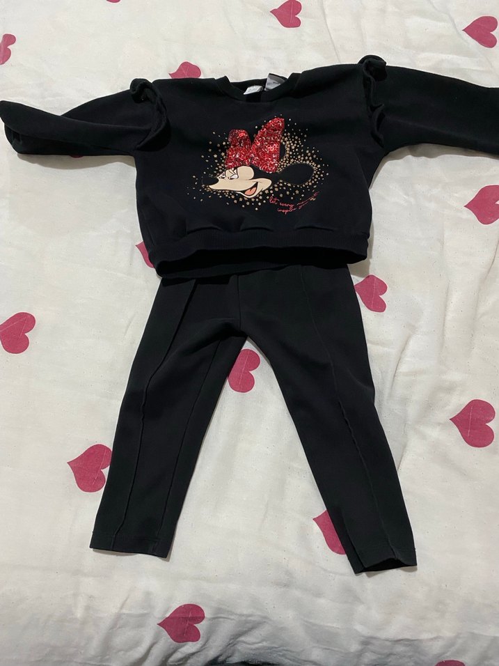 Kız Çocuk Kırmızı Baskılı Sweatshirt - Görsel 5