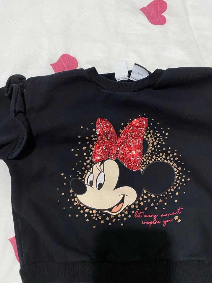 Kız Çocuk Kırmızı Baskılı Sweatshirt - Görsel 4