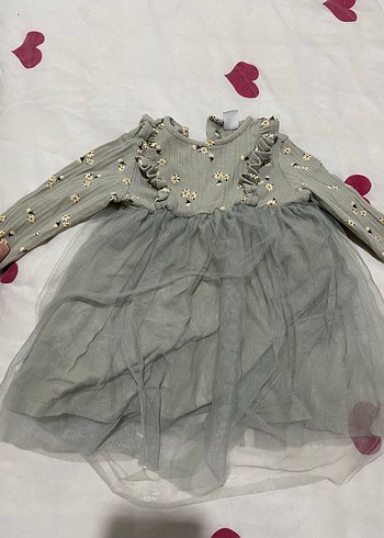 LCW Baby Gri Baskılı Bebek Önlüğü - Görsel 3