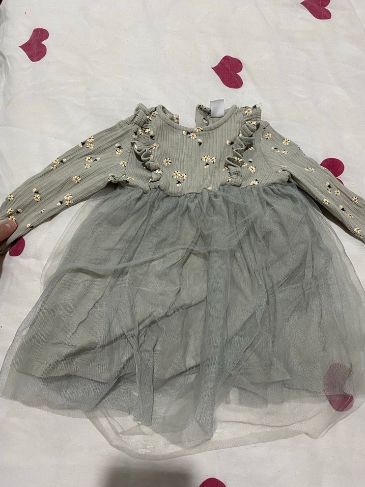 LCW Baby Gri Baskılı Bebek Önlüğü - Görsel 3