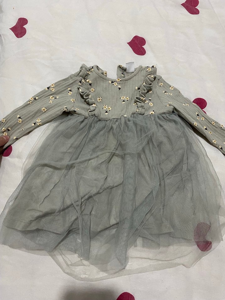 LCW Baby Gri Baskılı Bebek Önlüğü - Görsel 4