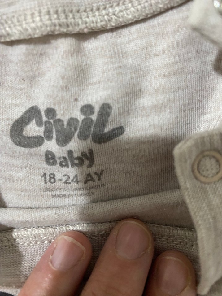 Gri Pamuklu Uzun Kollu çocukken Tişörtü - Görsel 3