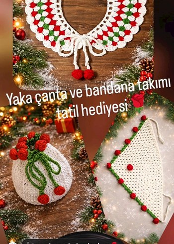 3 lü takım bandana yaka ve çanta - Görsel 2