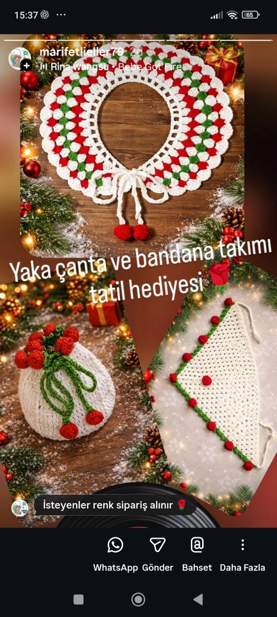 3 lü takım bandana yaka ve çanta - Görsel 2