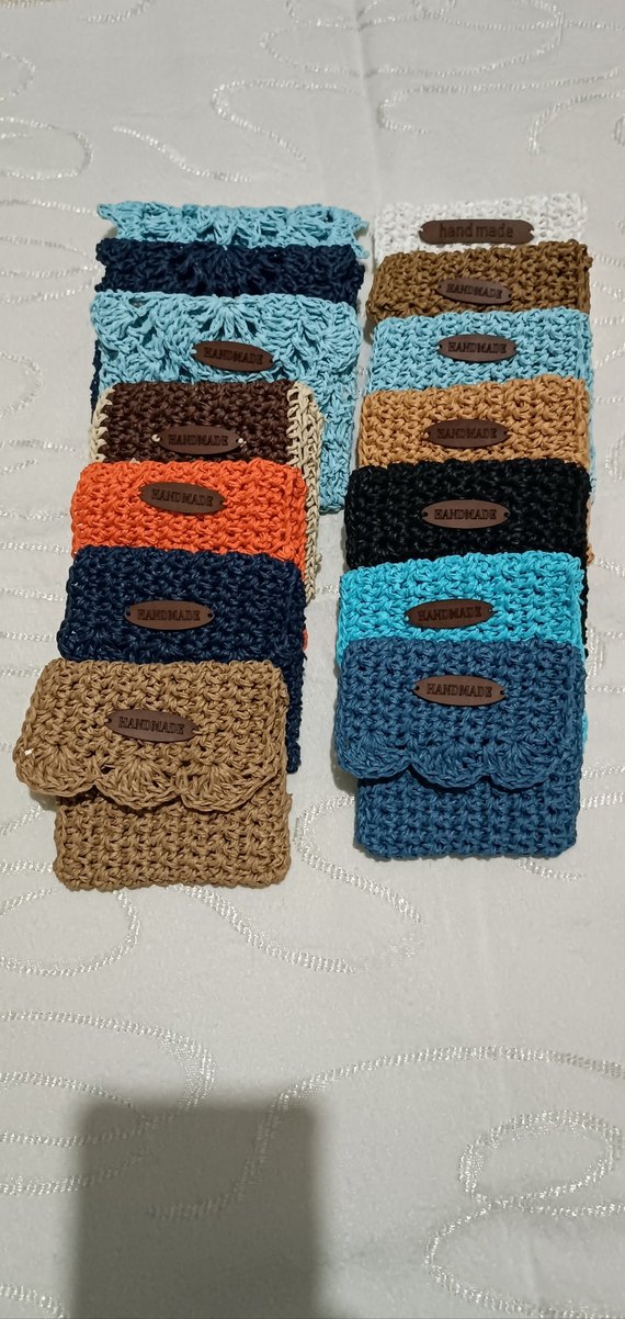 Bohem Örgü Renkli Cüzdan Seti - Görsel 3