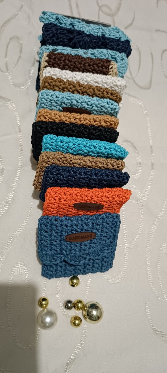 Bohem Örgü Renkli Cüzdan Seti - Görsel 4