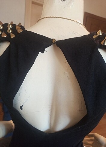 Kikiriki Kikiriki çivi zımba detaylı 38/40 uyumlu mini elbise