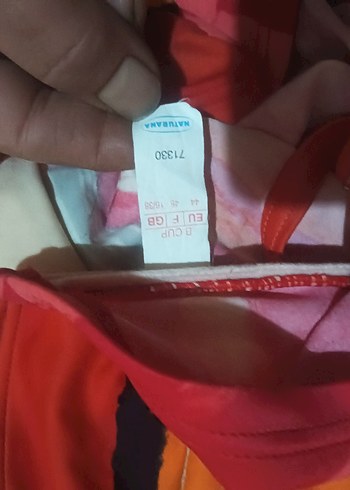 Kırmızı Drapeli 44 beden Kadın Mayo - Görsel 5