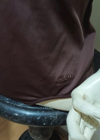 Kom Kadın Kahverengi V Yakalı mayo - Görsel 4