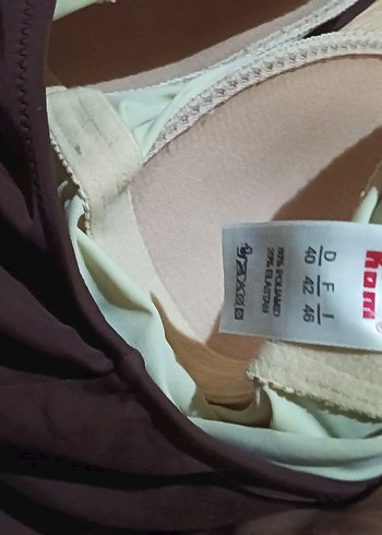 Kom Kadın Kahverengi V Yakalı mayo - Görsel 5