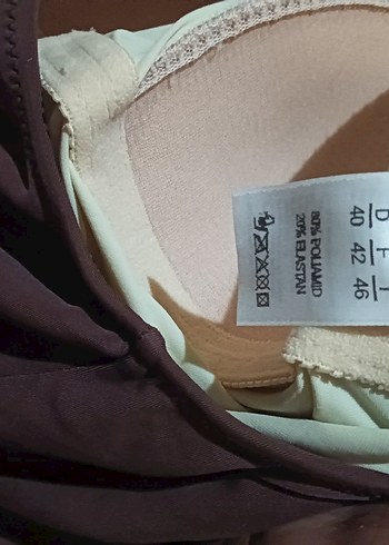 Kom Kadın Kahverengi V Yakalı mayo - Görsel 12