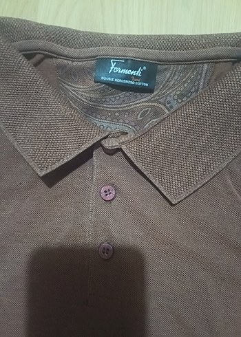 FORMENTİ 2XL Kahverengi Uzun Kollu Polo sweat - Görsel 4