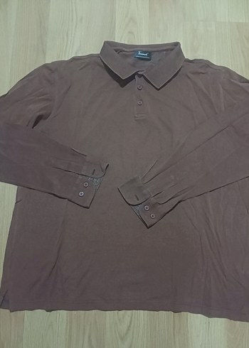 FORMENTİ 2XL Kahverengi Uzun Kollu Polo sweat - Görsel 2