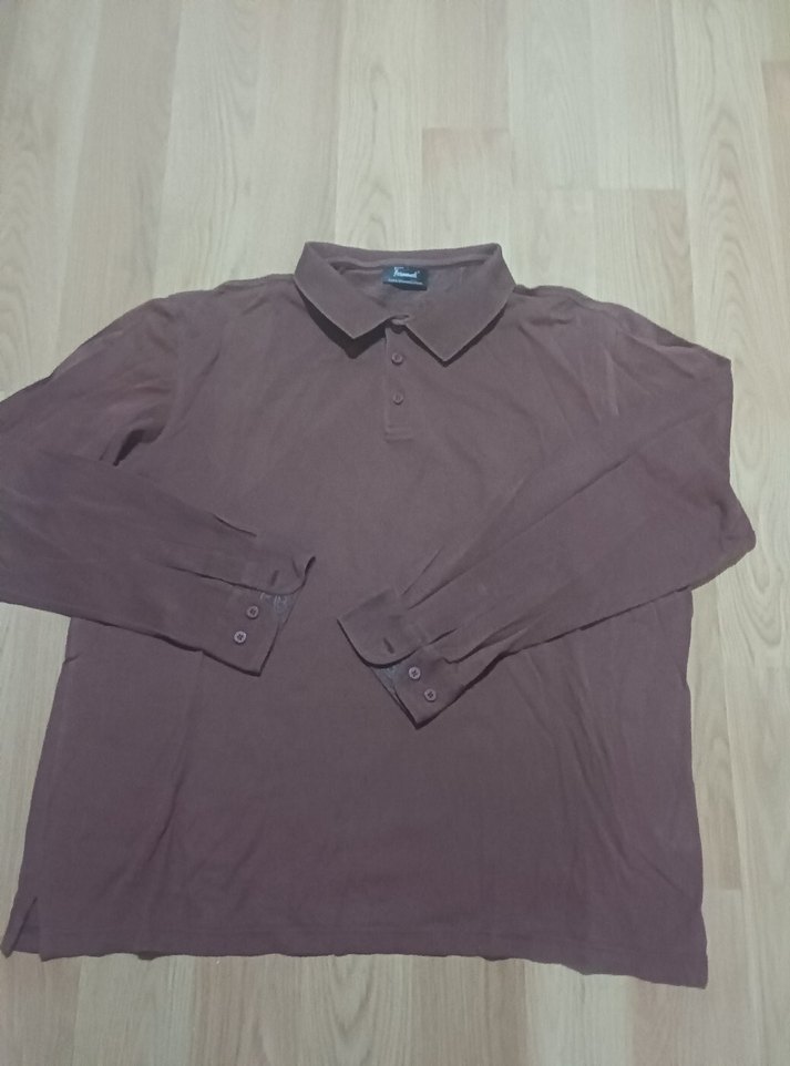 FORMENTİ 2XL Kahverengi Uzun Kollu Polo sweat - Görsel 3