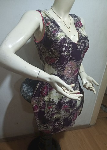 V Yaka Kolsuz Bohem Mını mayo 40 /42 - Görsel 5