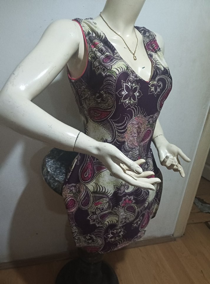 V Yaka Kolsuz Bohem Mını mayo 40 /42 - Görsel 5