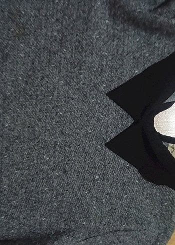 NESSİA XL Gri Midi Triko Elbise Siyah Yaka - Görsel 9