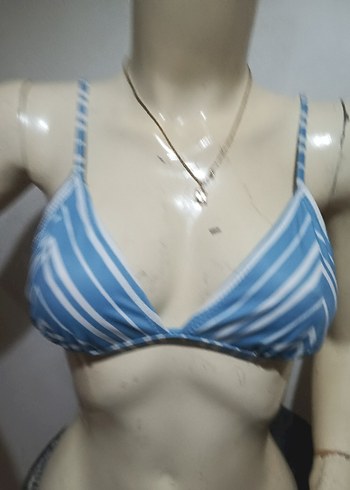 Kom Mavi İnce Askılı Bikini Üstü S/M - Görsel 4