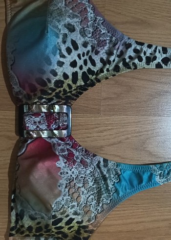 AyYILDIZRenkli Desenli Mini Askılı Bikini ÜSTÜ 42/44 - Görsel 9