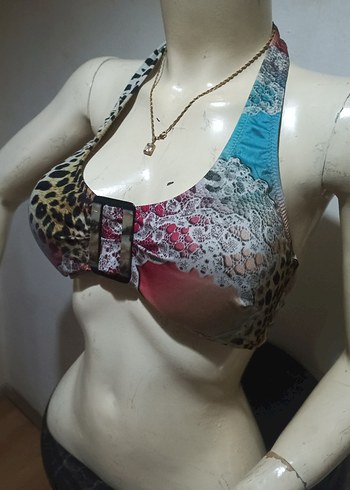 AyYILDIZRenkli Desenli Mini Askılı Bikini ÜSTÜ 42/44 - Görsel 3