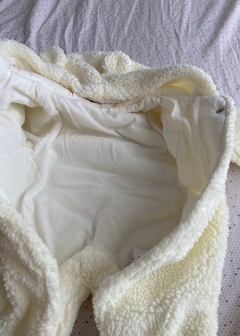 Beyaz Peluş Bebek Tulumu - Görsel 5