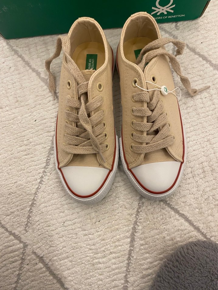 Bej Kadın Günlük Spor Ayakkabı - Görsel 3