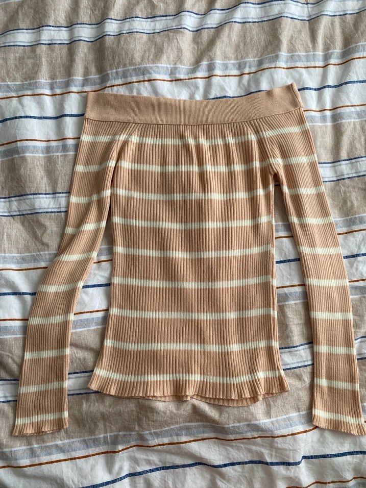 Kayık yaka  Triko Kadın Bluz - Görsel 2