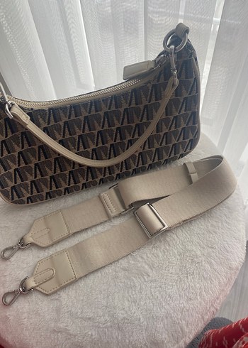 Bej Tokalı Kadın Omuz Çantası - Görsel 2