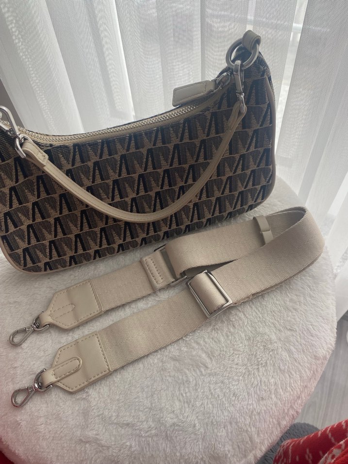 Bej Tokalı Kadın Omuz Çantası - Görsel 2