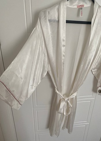 Beyaz Midi Kadın Sabahlık - Görsel 5