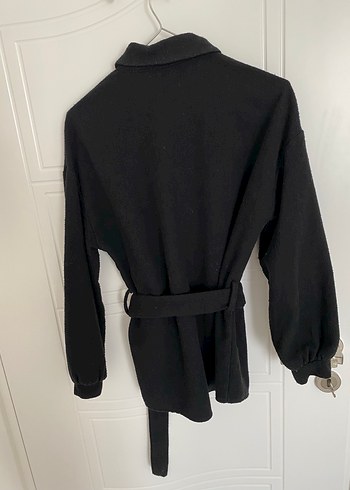 Düğmeli Siyah kadın gömlek - Görsel 4