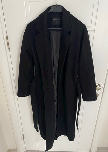 Kemerli Siyah Uzun Kaban - Görsel 5