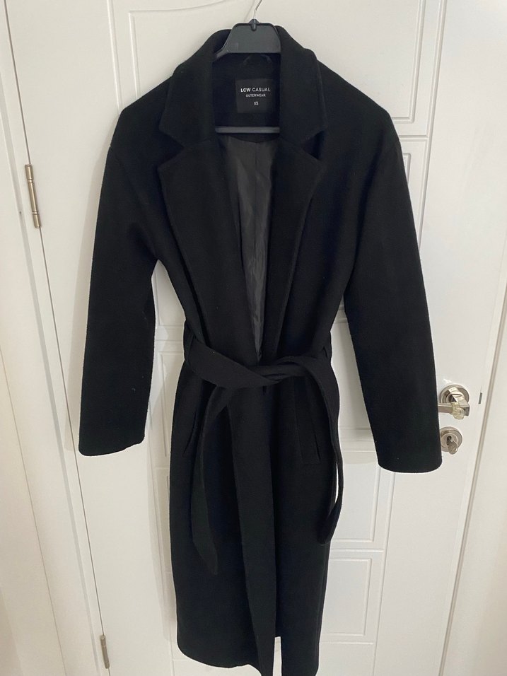 Kemerli Siyah Uzun Kaban - Görsel 2