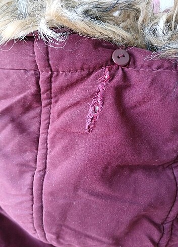 xs Beden bordo Renk Polarli mont