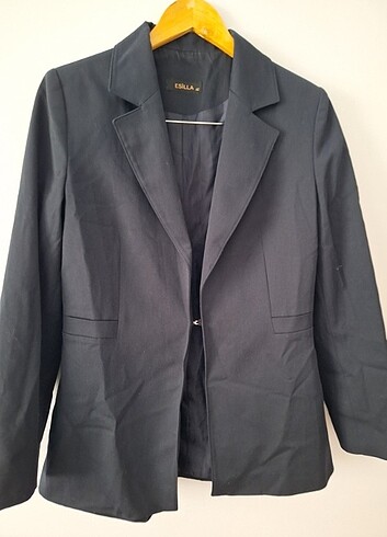 Esilla siyah blazer ceket