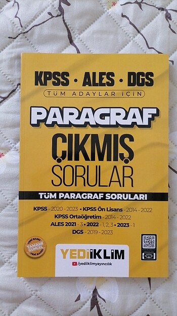 Yediiklim Paragraf Çıkmış Sorular KPSS ALES DGS 2024