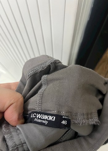 Gri Beli Bağlamalı Rahat Hamile Pantolonu - Görsel 2