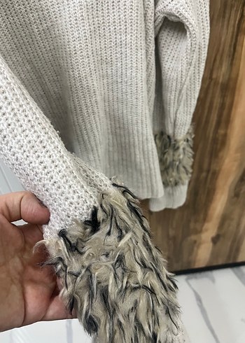 LCW Casual Gri Örgü Kadın Kazak - Görsel 2