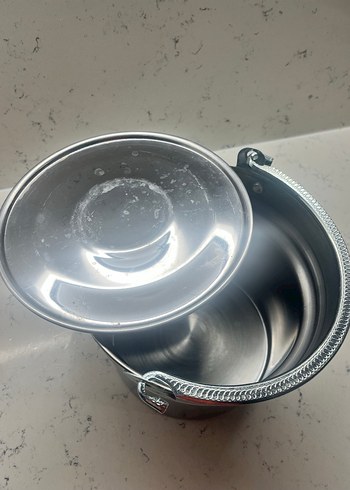 Parlak Gri Metal Kapaklı bakrac - Görsel 2