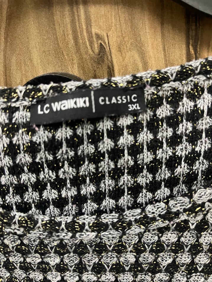 Gri Örgü Kadın Uzun Kollu Triko - Görsel 2