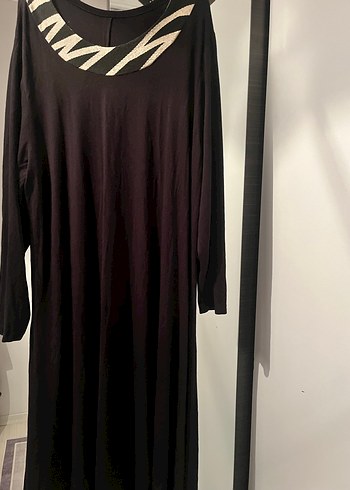 Zebra Desenli Siyah Hamile Tunik - Görsel 2