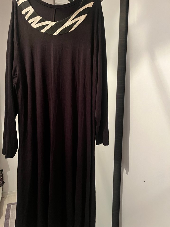 Zebra Desenli Siyah Hamile Tunik - Görsel 2