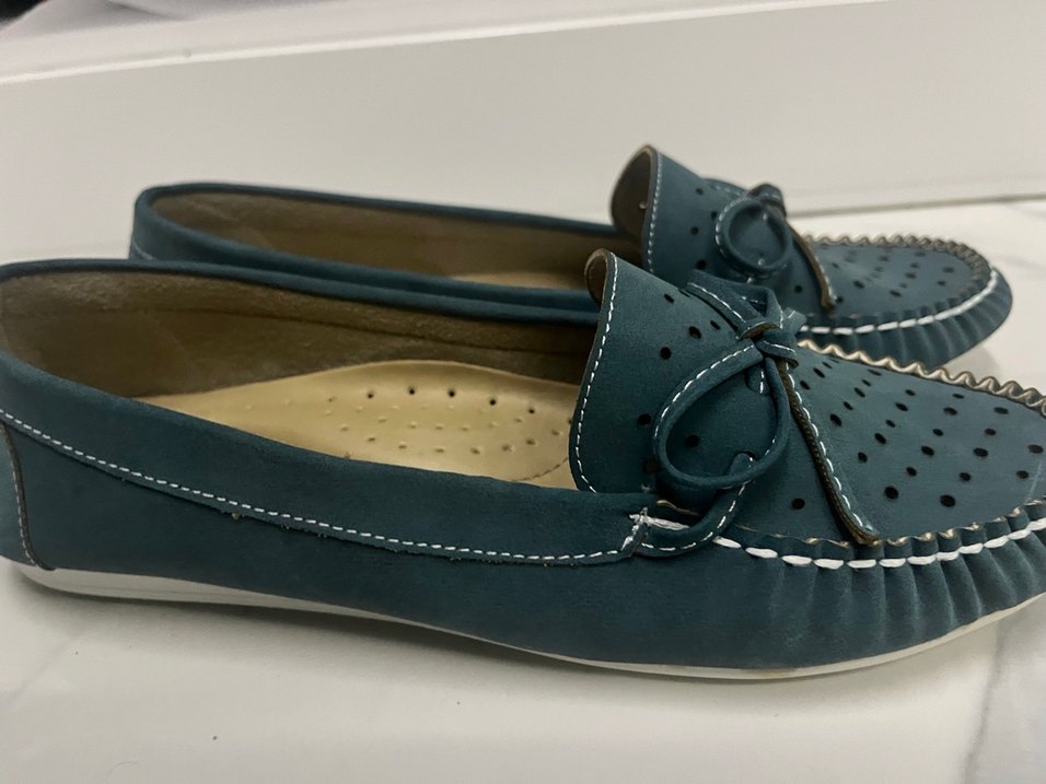 Mavi Puantiyeli Kadın Babet - Görsel 2