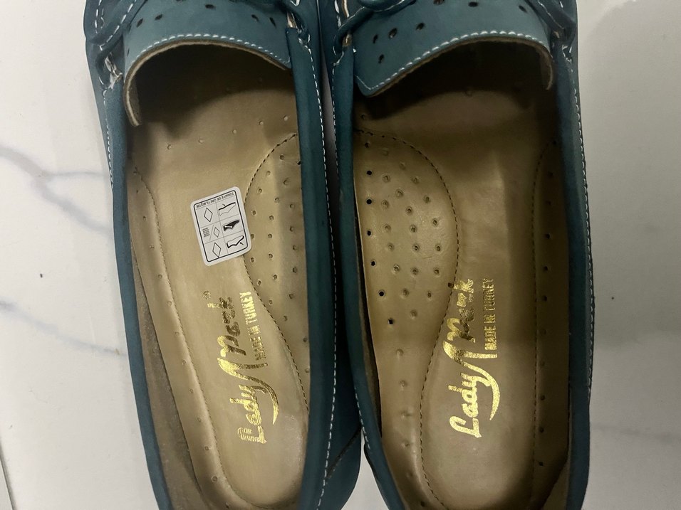 Mavi Puantiyeli Kadın Babet - Görsel 3