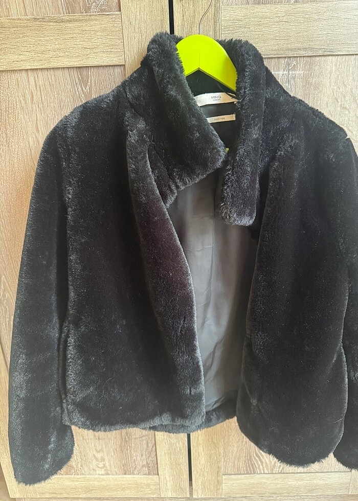 Kürk görünümlü mont - Görsel 2