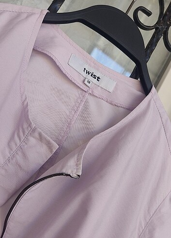 Twist Twist lila mor paraşüt kumaş yazlık ceket