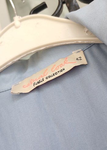 Kadın Mavi Kolsuz Uzun Trençkot - Görsel 3