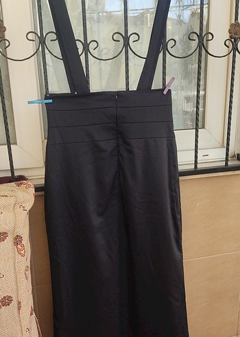 Düğmeli Siyah Uzun jile etek - Görsel 2