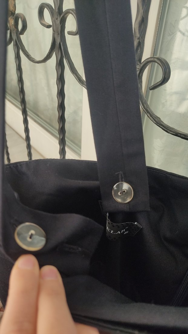 Düğmeli Siyah Uzun jile etek - Görsel 3