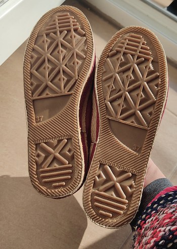 adidas bordo vintage hasır bağcık babet - Görsel 5